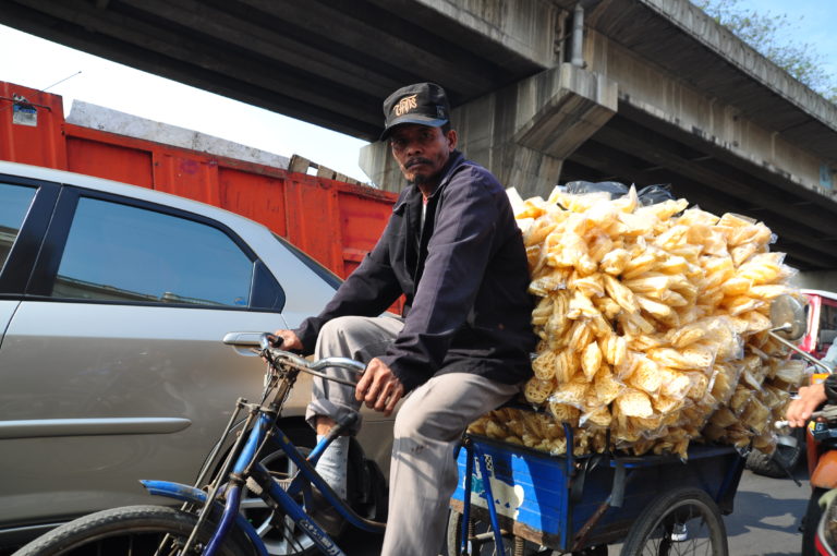 Delivery man in Jakarta.